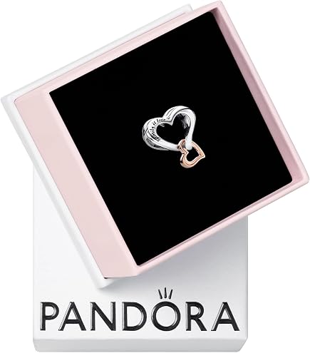 Amazon.com: Pandora Sparkling Leveled Heart Charm Bracelet Charm